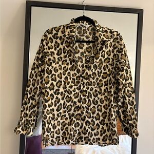 Zara Animal Print Button-Up